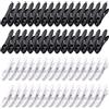 Elalove Mollette per Bucato 60 Pezzi, Mollette Bucato in Plastica con Molla in Acciaio Inox, Mollette per Telo Mare con Presa Stabile, Adatte per Vestiti, Calze, Nero e Bianco