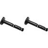 Gardinia Supporto Combinato Doppio con Base in Metallo per bastoni per Tende, 2 binari, Aperto, incl. Materiale di Montaggio (Confezione da 2)