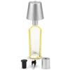 AddLiving Lampada LED per bottiglia, lampada a batteria con funzione touch, lampada da comodino dimmerabile, paralume, 3 colori di luce, 56 LED, resistente alle intemperie IP44, con 3 tappi per