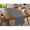 Claseba Runner da tavola in 100% cotone (grigio, 45 x 150 cm)
