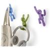 Umbra Ganci Appendiabiti da parete, Senza fori, Set da 3, Gem Multi | Soluzione pin point, portata 2.2 kg, per cappotti e accessori, facile montaggio, abs riciclato
