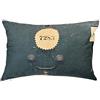 Daycollection Home Office HOOFACGR7 - Cuscino in Cotone, 60 x 40 x 10 cm, Colore: Nero
