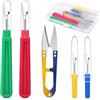 JADUFHU Set di tagliasuzze, doppia dimensione, con tagliasucci, forbici per rimuovere i fili, accessori da cucito multifunzionali per lavori di cucito fai da te, artigianato e ricamo