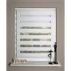 Home Fashion - Tenda a Rullo zebrata, Tessuto, Bianco, 150 x 40 cm