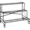 Portapiante 3 Ripiani 95x 63x 72 cm in Ferro Battuto Nero