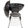 Barbecue a Carbone Carbonella 50x44,5x69 cm con Coperchio e Ruote Struttura in Acciaio Nero
