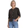 Street One Giacca Effetto Maglia con Bottoni Decorativi, Colore caffè Nero, Taglia 42