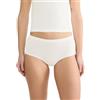 Sloggi Women's Go Sense Highwaist 2P Briefs, Silk White, M (Confezione da 2), Bianco Seta., M