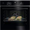 AEG TU5AB21FSB - Forno multifunzione serie 5000 SurroundCook, 72 l, display LED, pulizia AquaClean, 9 funzioni, comandi squamabili, binari telescopici 1 livello, vetro nero, inox Infinity