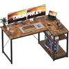 TRIUMPHKEY Scrivania ad Angolo Reversibile 140 x 80cm Marrone