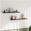 AKKE Mensola da Muro - Mensola Sospesa - Ripiano - 80 cm Pannello in Legno e Metallo - Loft Breto Wengé