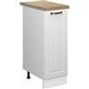 Vicco Colonna dispensa cucina R-Line, Bianco country, 30 cm | Frontale in MDF · + Piano di lavoro · Piedini regolabili in altezza · 2 Ripiani · Liberamente combinabile