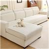 MSNCS Copridivano 2 3 4 Posti con Penisola a Sinistra/Destra Fodera per Divano Angolare Copertura Divano AntiGraffio Gatto Universale Antiscivolo Chaise Longue Cover Lavabile(Bianco,90x160cm)