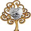 DLM Bomboniere DLM 29542 (Kit 12 Pezzi) Calamita Magnete in Legno con Cuore Coppia FEDI 25 Anniversario Nozze d'Argento Venticinquesimo Matrimonio Segnaposto Confettata bomboniera