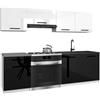 B BELINI GROUP Belini ITALIA 1 Mobile Cucina Completa Componibile 180cm Bianco-Nero Lucido | Cucina completa componibile, mobili pensili e bassi inclusi, montaggio facile