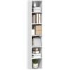 HOMCOM Libreria Scaffale a 6 Ripiani Salvaspazio 30x24x159 cm Bianco