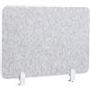 Beliani Pannello Divisorio Fonoassorbente in Pet 80 x 50 cm Grigio Wally