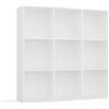 ARREDO DA CASA Libreria Moderna Quadrata 110x110 cm, Scaffale per Libreria con 9 Vani Aperti, Mobile in Legno per Soggiorno, Studio e Cameretta, Design Contemporaneo con Pannello HDF Stabile, Bianco LBT16