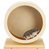 GBKDQQ Ruota in legno per criceto, diametro 15 cm, con superficie di rotolamento chiusa in sughero, movimento silenzioso, ruota in sughero per piccoli animali domestici