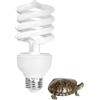SKIKHN Lampada UVB, Lampada Rettile, UVB 10.0 UVA 26W Luce UVB per Rettili, UVB Compatta e Fluorescente, Lampada Compatta E27, per Terrario di Rettili, Piante e Tartarughe