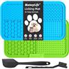 Mateeylife 2 PCS lick mat per cani con Ventosa,Grande Tappetino da leccare | Licking Mat per Cane Gatti,Lick Mat con Spatola e Spazzola Bpa Free,Pad Leccare Per Bagno Toelettatura Alleviare L'Ansia
