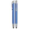 WPRO Toccara - Penna a sfera in metallo blu, 2 pezzi, per smartphone, tablet, touch screen con digitazione precisa, mina blu, elegante design business