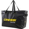 Cressi Gavone Black - Capiente Borsa Impermeabile Realizzata in PVC Tarpulin Nero, Evita Che Acqua e umidità degli Oggetti riposti all'Interno Fuoriesca nel Bagagliaio Auto, su Bagagli o Pavimento