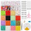 WQDD STANPET Kit 4500+ Perline per Braccialetti con Lettere, Collane Fai da Te