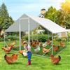 Peviasot - Recinto per pollaio con serratura di sicurezza e telone colorato in PE impermeabile, 3 x 3 x 2 m, facile da pulire, recinto per galline, gabbia per uccelli, piccoli animali e piante