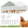 Peviasot - Recinto per pollaio con serratura di sicurezza e telone colorato in PE impermeabile, facile da pulire, recinto per galline, gabbia per uccelli, piccoli animali e piante, 3 x 6 x 2 m