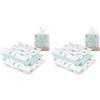 Interbaby · Set di 6 Mussole di Bambù MOON menta per neonati · 55x70 cm · Bambù&Cotone