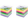 Folia Scatola per appunti, 9 x 9 cm, in materiale ABS, 700 fogli assortiti, marca WEDO, 1 pezzo, confezionata circa 9,6 x 9,6 x 9,1 cm. (Confezione da 2)