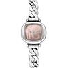 KOMONO Moneypenny Revolt Silver Blush Women's Japanese Quartz Analogue Watch with Stainless Steel Strap