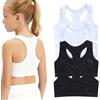 Hykiee Crop Top Reggiseno Sportivo, Comodo e Elasticizzato Reggiseno Cotone Senza Ferretto 9 10 11 12 13 14 Anni, Non Imbottito Canottiera Bambina Primo Reggiseno Sport Allenamento Reggiseni 4 Pezzi