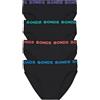 Bonds Confezione da 4 slip hipster da uomo, taglie forti, 3XL-7XL, MVY94W, comodo cotone, Nero, 4XL