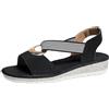 HAOLEI Sandali Ortopedici Donna Estive Eleganti Sandali con Strappo Leggere Comodi Cuoio Artificiale Scarpe con Zeppa Vintage Moda Scarpe Estivi Aperta Antiscivolo Morbida Sandalo Passeggio Sportivi Trekking