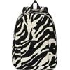 EdWal Zainetto da donna con stampa zebrata con animalier, zaino da viaggio casual per adulti, Nero , M
