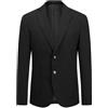 Allthemen Blazer da Uomo Casual Eleganti Slim Fit Giacca da Abito con 2 Bottoni Formale Smart Jacket Matrimonio Nero L