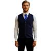 profili di Toscana - Gilet Uomo Lana di Alta Qualità Made in Italy (50% Lana Merinos) Panciotto Gilet Uomo Elegante, Capo Versatile e Sofisticato, per Ogni Occasione (M, Blu)