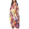 YOUKD Kimono Estivo da Donna KaftanQuick Dry Maxi Bohemian Beach Bikini Coverup Robe Kimono Lungo Taglia Unica
