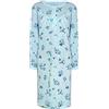 i-Smalls Camicia da notte da donna in pile termico super morbido a maniche lunghe floreale da notte