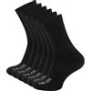 STARK SOUL 6 paia di calzini sportivi con suola in spugna, 6 paia, colore nero, 35-38