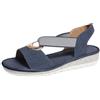 HAOLEI Sandali Ortopedici Donna Estive Eleganti Sandali con Strappo Leggere Comodi Cuoio Artificiale Scarpe con Zeppa Vintage Moda Scarpe Estivi Aperta Antiscivolo Morbida Sandalo Passeggio Sportivi Trekking