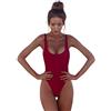 Generico Costume Intero Donna con Schiena Nuda, Sgambato e Ritagli, Dotato di Push up Ideale per Spiaggia Costumi da bagno bikini da spiaggia Costumi da bagno imbottiti push-up intero da donna Costumi da bagno