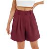 Enjyam Pantaloncini Classici Donna Pantaloncini Eleganti da Abito Estate