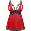 EVELIFE Babydoll Donna Sexy Taglie Forti Lingerie Set Lace Chemise Nightwear Vestito con Perizoma