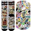 American Socks calzini Signature series calzettini sportivi colorati disegnati tubolari basket Skate 1 paio + pack 10 stickers casuali