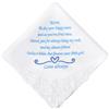 HOULIFE Fazzoletto da sposa in pizzo ricamato anni '60 in cotone bianco fazzoletti con ricamo personalizzato fazzoletto per sposa sposo regalo di nozze 32 x 32 cm, Mamma, 1 pezzo, M