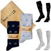 SockTailor Calze Uomo Lunghe in Caldo Cotone, Fantasie Eleganti e Divertenti Biciclette, Calze Uomo Invernali, Calzini Uomo Lunghi 41 46, Made in Italy, 2 Paia Blu Grigio Scuro, Pacchetto Ecologico