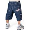 The blueskin Bermuda Baggy Uomo Blueskin Wareko Denim Stone Wash Scuro Hip Hop-W 32 IT 46